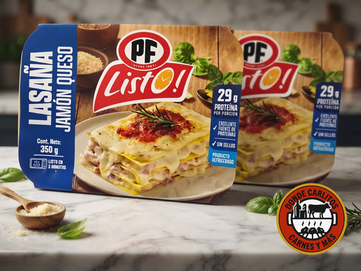 Lasaña PF Listo Jamón Queso 350g — 29g proteína